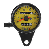 Compteur moto vintage jaune 